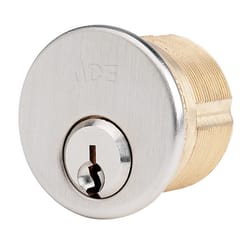 Ace SC1 Dull Chrome Mortise Cylinder Keyed Alike