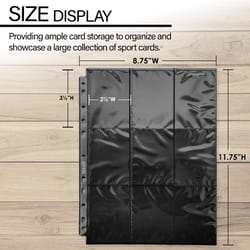 Bazic Products Black Sports Card Holder 100 pk