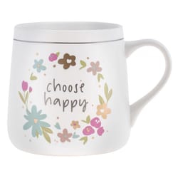 Karma Flora White BPA Free Choose Happy Mug