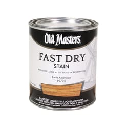 Old Masters Semi-Transparent Early American Oil-Based Alkyd Fast Dry Wood Stain 1 qt