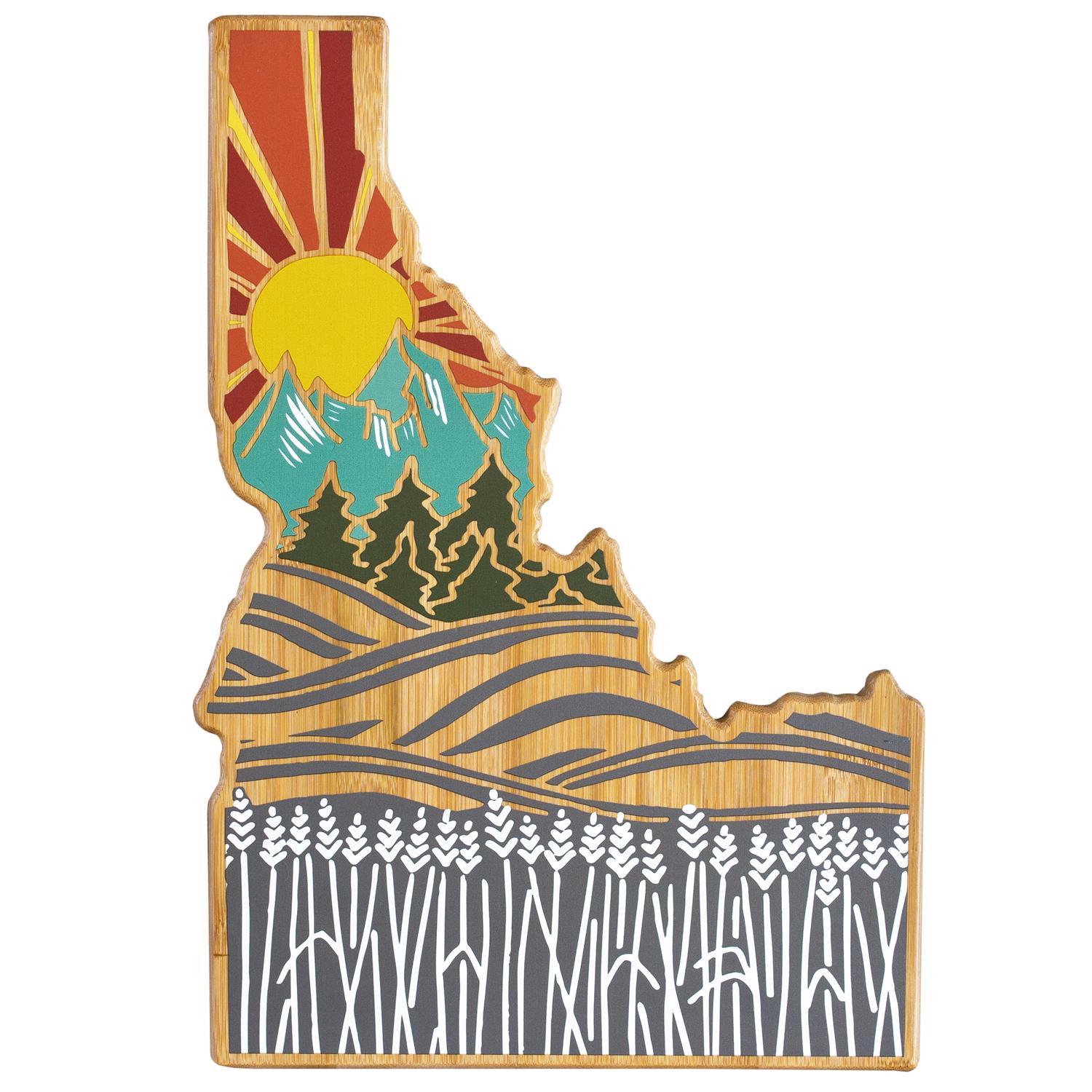 Totally Bamboo Summer Stokes 10.5 in. L X 15 in. W X 0.63 in. Bamboo Idaho Serving & Cutting Board Sansujyuku sansujyuku.com