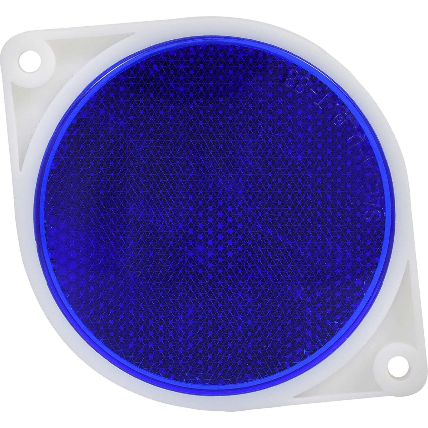 Hillman 3 in. Round Blue Reflectors 2 pk Hillman 3 in. Round Blue Reflectors 2 pk