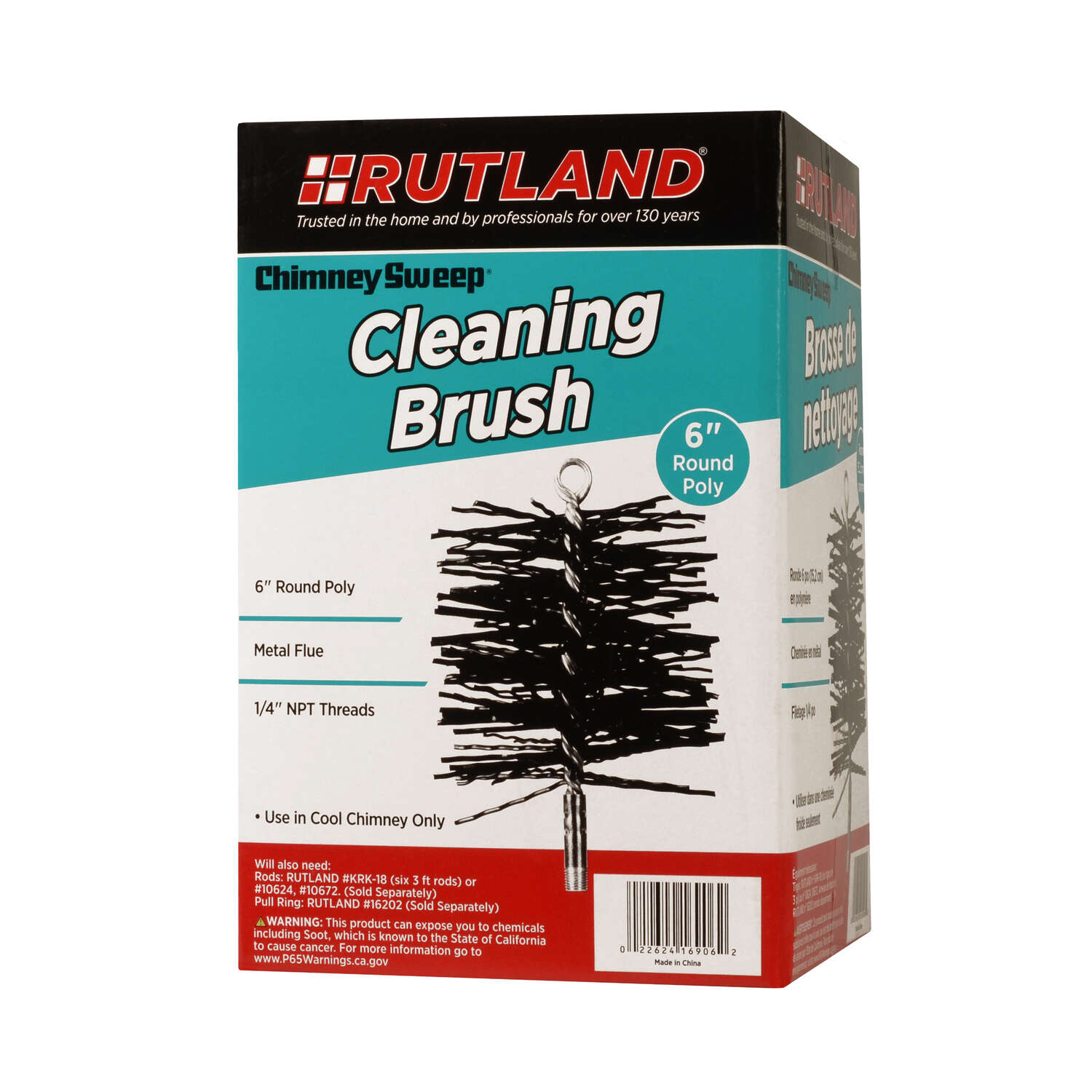 Brush Chimney Clean 6in Rnd 