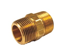 JMF Company 1/2 in. MPT 3/8 in. D MPT Brass Reducing Hex Nipple