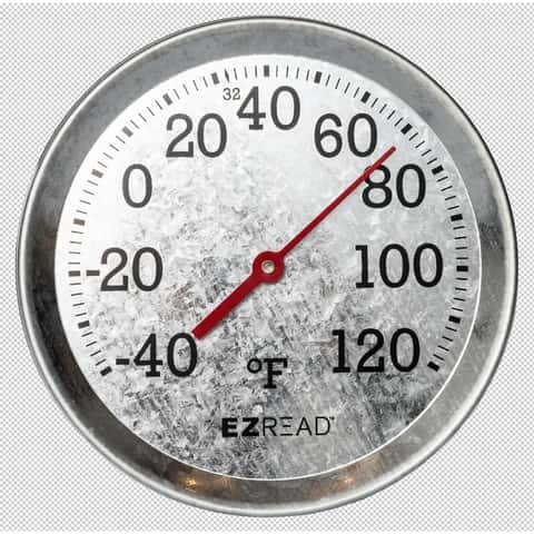 EzRead Indoor/Outdoor Thermometer With Bracket, 9, White