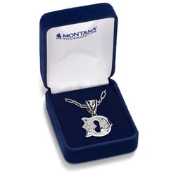Montana Silversmiths Unisex Western Initial D Black/Silver Necklace