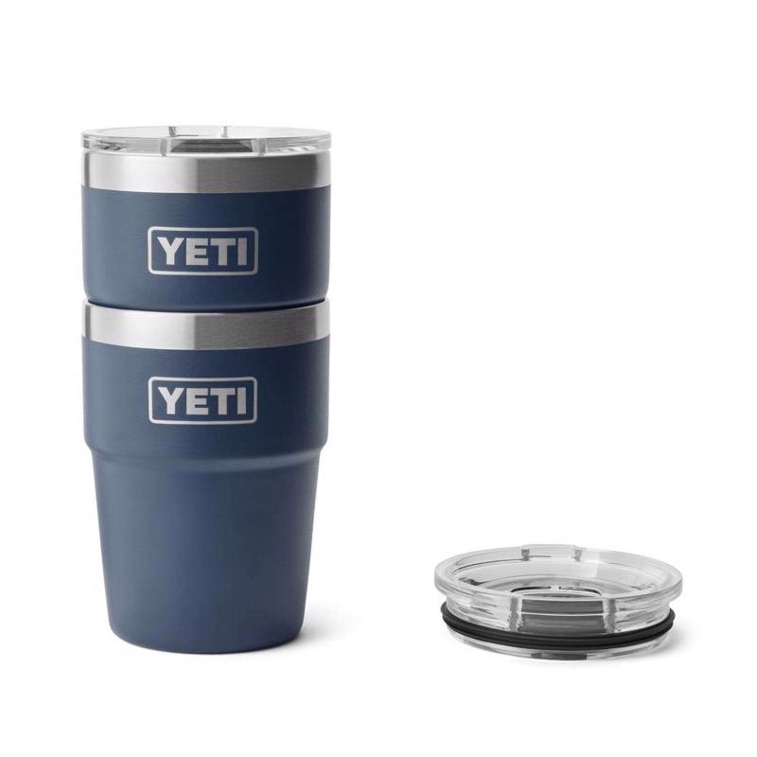 バーベキュー・調理用品 YETI RAMBLER 16 OZ STACKABLE PINT NAVY YETI Rambler 16 oz Navy BPA Free Stackable Tumbler with
