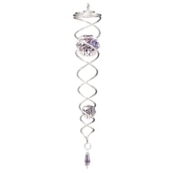 Spinfinity Designs Multi-color Stainless Steel 13.62 in. Silver/Clear Twister Outdoor Spinner