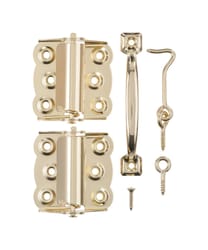 Ace Bright Brass Steel Screen/Storm Door Hardware Set 2 pk