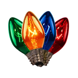 Celebrations Incandescent C7 Multicolored 4 ct Replacement Christmas Light Bulbs 0.08 ft.