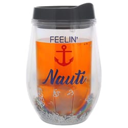 Pavilion We People 12 oz Clear BPA Free Lake Wine Tumbler with Lid