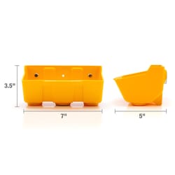 DeWalt 3.5 in. W X 5 in. H X 5 in. D Magnetic Parts Bucket Polypropylene Yellow