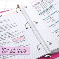 Bazic Products 1/2 in. W X 9.92 in. L 3-Ring Fuschia View Binder