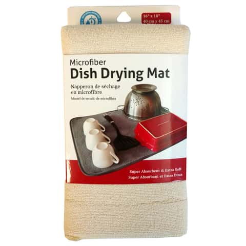 Great Gatherings Black Microfiber Dish Drying Mat