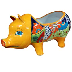 Avera Products Talavera 9 in. H X 17 in. W Ceramic Talavera Planter Multicolored