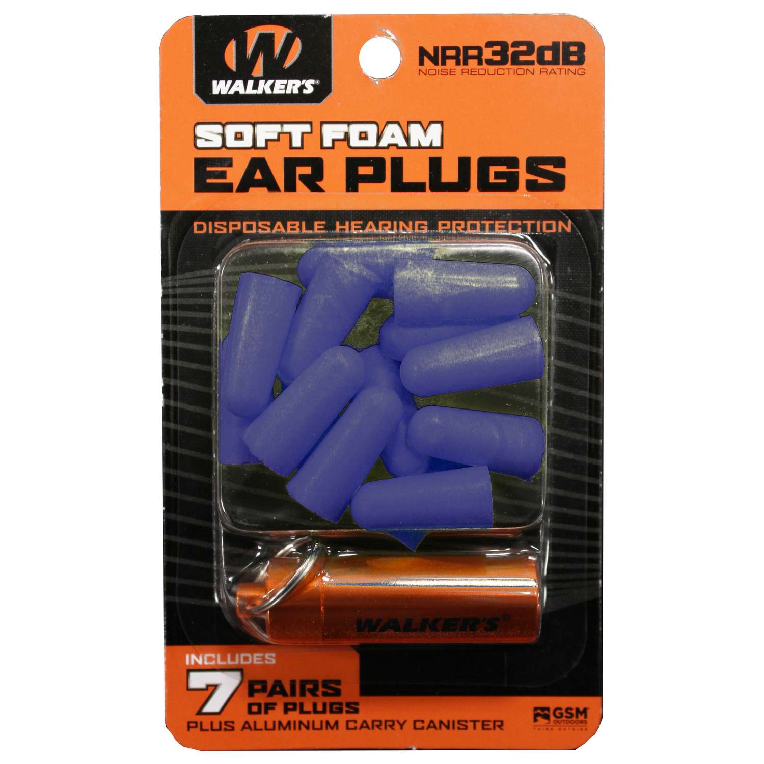 Walker's 32 dB Foam Earplugs Blue 7 pair Ace Hardware