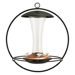Panacea Hummingbird 16 oz Glass/Metal Floating Sphere Nectar Bird Feeder 4 ports