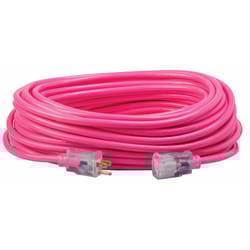 Southwire Indoor or Outdoor 100 ft. L Pink Extension Cord 12/3