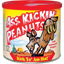 Ass Kickin' Habanero Pepper Peanuts 12 oz Canister