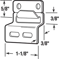 Prime-Line 1.13 in. D X 1.13 in. L Mill Silver Aluminum Hangers 1 pk