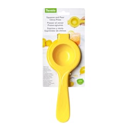 Tovolo Yellow/White Plastic Squeeze and Pour Citrus Press