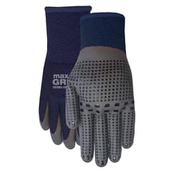 Midwest Quality Gloves Max Grip S/M Nitrile Cold Weather Gray/Navy Gloves