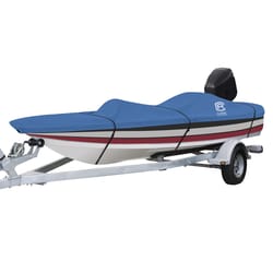 Classic Accessories Stellex Polyester 210 in. L X 120 in. W Boat Cover Blue