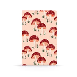 Denik 5 in. W X 8 in. L Sewn Bound Pink Mushrooms Notebook