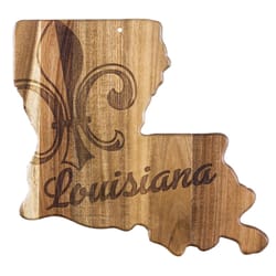 Totally Bamboo Rock & Branch 13 in. L X 12 in. W X 0.6 in. Acacia Wood Louisiana Serving & Cutting B