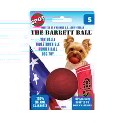 Spot Red Barrett Rubber Ball Dog Toy Small 1 pk