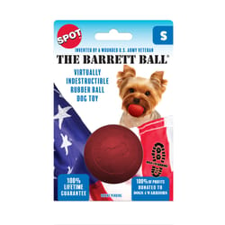 Spot Red Barrett Rubber Ball Dog Toy Small 1 pk