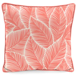 Jordan Manufacturing Orange Polyester Throw Pillow 4 in. H X 16 in. W X 16 in. L