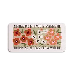 P Graham Dunn Multicolored Faux Marble 4 in. H X 8 in. L X 1 in. W Happiness Blooms Here Stepping St