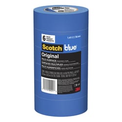 ScotchBlue  1.41 in. W x 60 yd. L Blue  Medium Strength  Original Painter's Tape  6 pk 