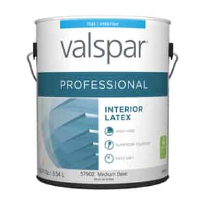 Valspar  Contractor Professional  Flat  Tintable  Medium Base  Acrylic Latex  Paint  1 gal. 