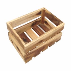 Avera Products 6 in. H X 13 in. W Wood Garden Crate Planter Natural