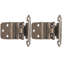 Laurey 1-1/2 in. W X 2-3/4 in. L Venetian Bronze Gold Steel Self-Closing Hinge 2 pk