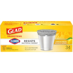 Glad 4 gal Lemon Kitchen Trash Bags Drawstring 34 pk