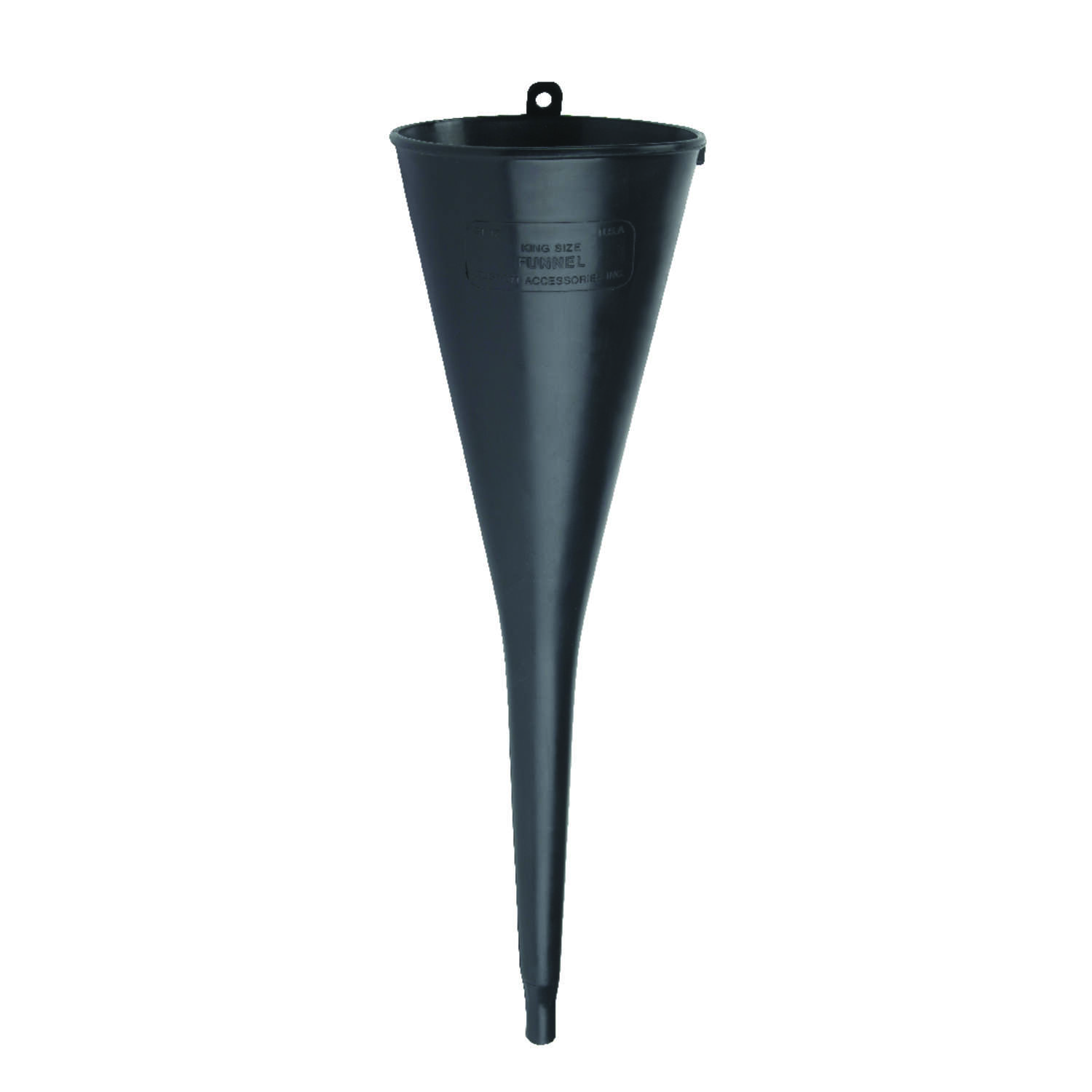 9 x 9 x 5 inches Black Plastic Funnel with Decals 