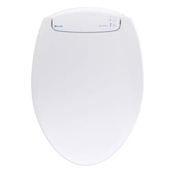 Brondell LumaWarm Slow Close Round White Plastic Night Light Toilet Seat