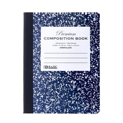 Bazic Products 9-3/4 in. W X 7-1/2 in. L Stitched Black Premium Black Composition Book