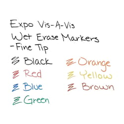EXPO Vis-A-Vis Assorted Wet Erase Markers 8 pk