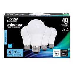 Feit Enhance A19 E26 (Medium) LED Bulb Daylight 40 Watt Equivalence 4 pk