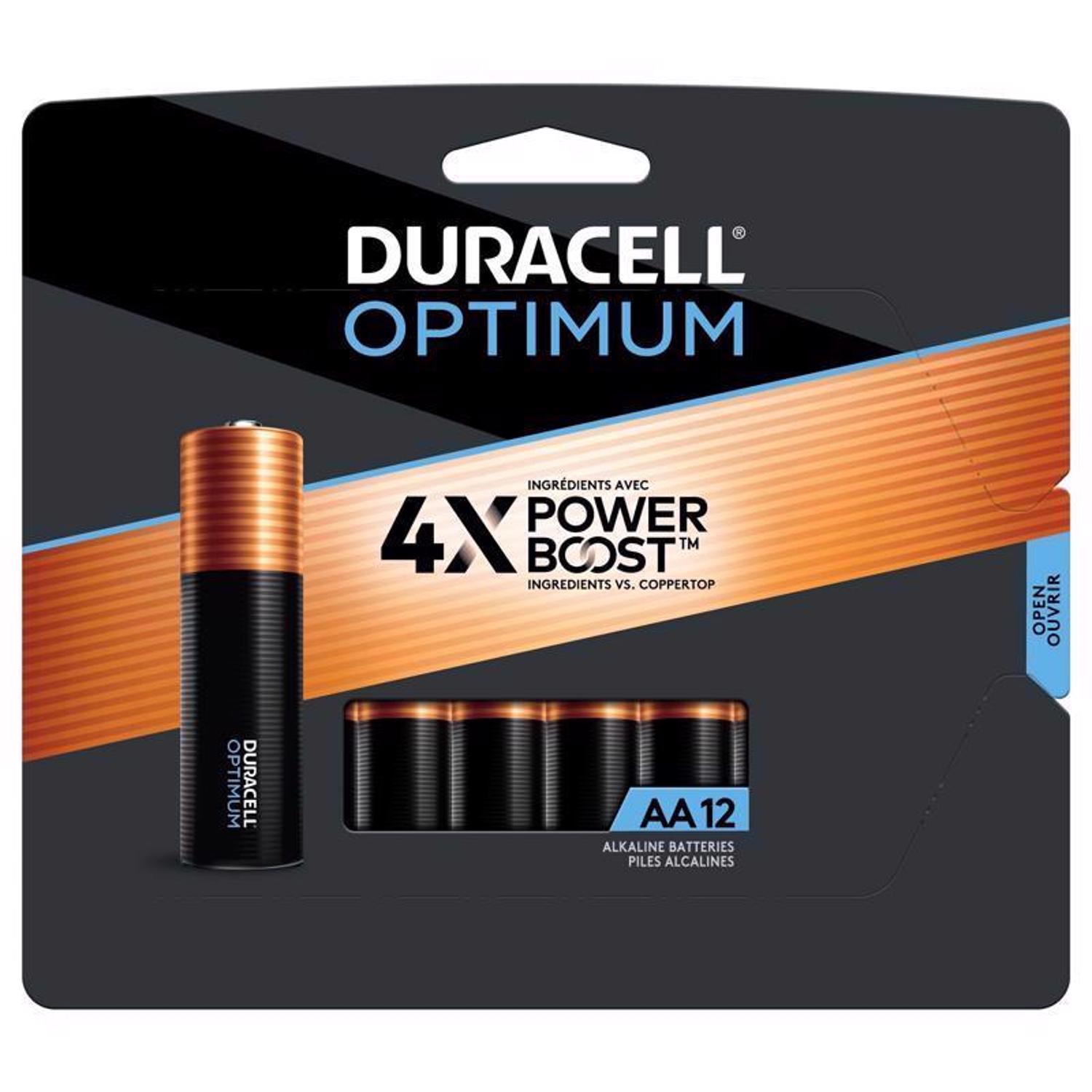 Photos - Household Switch Duracell Optimum AA Alkaline Batteries 12 pk Carded 032587 