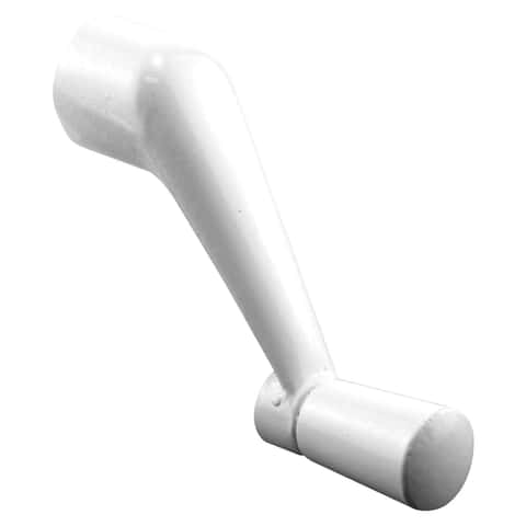 Prime-Line Painted White Zinc Single-Arm Casement Operator Crank Handle For Universal Prime-Line Painted White Zinc Single-Arm Casement Operator Crank Handle For Universal