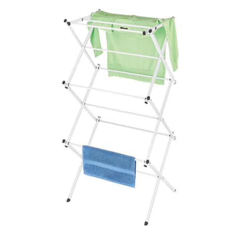 Whitmor 20.5 in. H X 22.5 in. W X 3.5 in. D Metal Accordian Collapsible Clothes Drying Rack Mfr 6023 4688 Ace Hardware