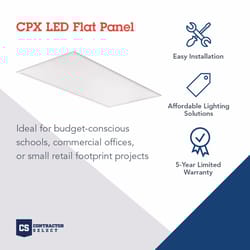 Lithonia Lighting 50 W LED Flat Panel 1.7 in. H X 23.8 in. W X 47.8 in. L