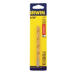 Irwin 9/32 in. X 4-1/4 in. L High Speed Steel Drill Bit Straight Shank 1 pc