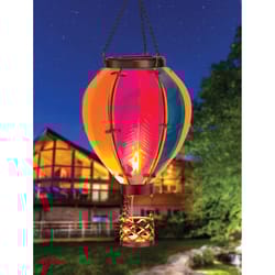 Regal Art & Gift Multicolored Glass/Metal 15 in. H X 5 in. L X 5 in. W Hot Air Balloon Lantern