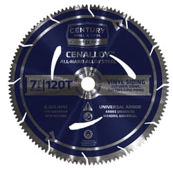Century Drill & Tool 7-1/4 in. D Vinyl Siding Steel Circular Saw Blade 120 teeth 1 pc